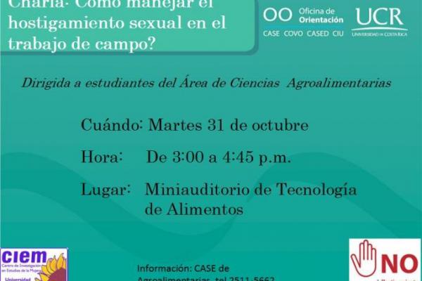 Charla: Cómo manejar el hostigamiento sexual en el trabajo de campo?